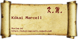 Kókai Marcell névjegykártya